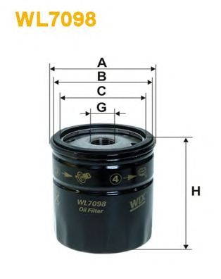 WIX FILTERS wl7098 -  Фильтр масляный двигателя